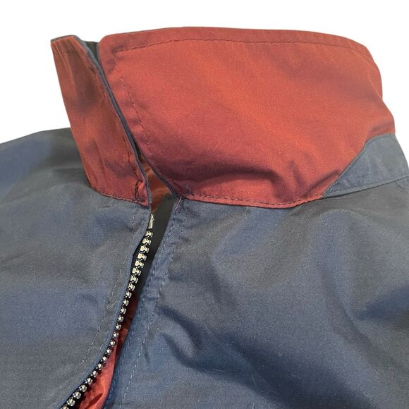 U.S. Polo Assn Navy Jacket Men’s L Preppy Windbreaker Burgundy Lining Pocket - Picture 8 of 16